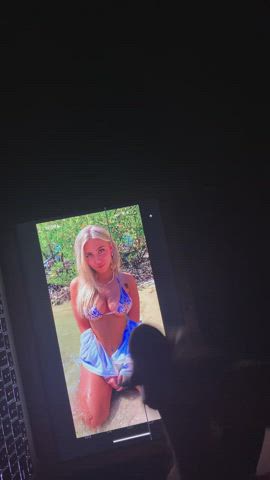 Big Tits Blonde Cum Tribute clip