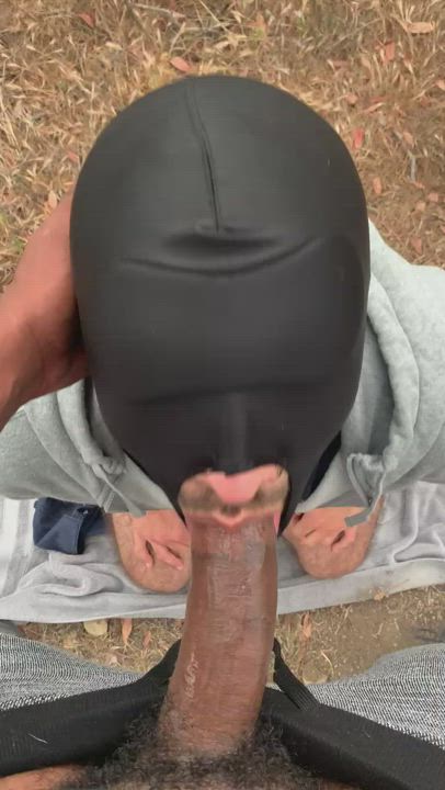 Fucking my buddy’s throat on a hike