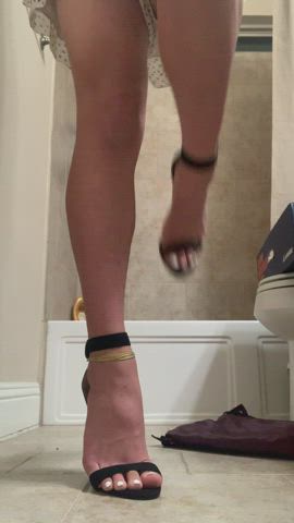 a little strut in my heels… then i play with myself ;)