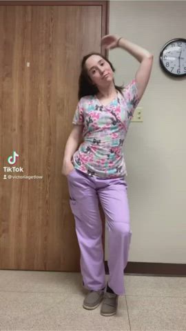 dancing dildo masturbating nurse riding solo clip