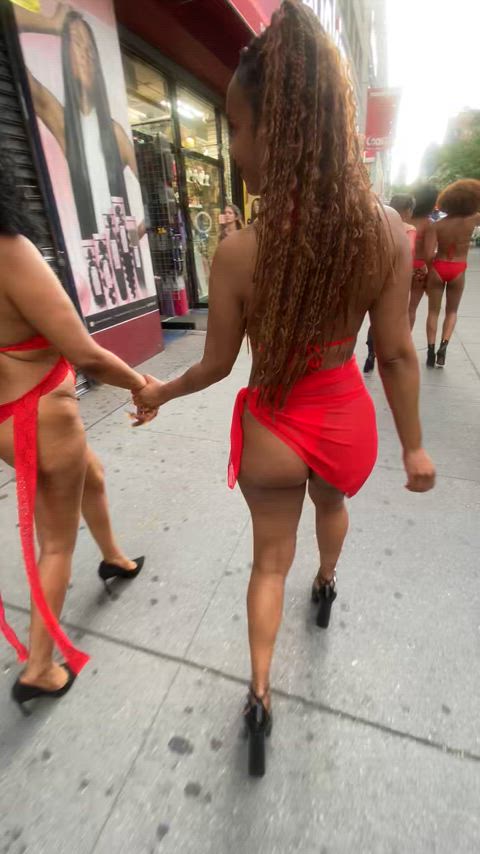 bikini heels high heels latina milf outdoor public sheer clothes cute-little-butts