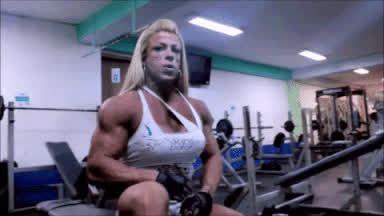 bodybuilder muscular girl muscular milf clip