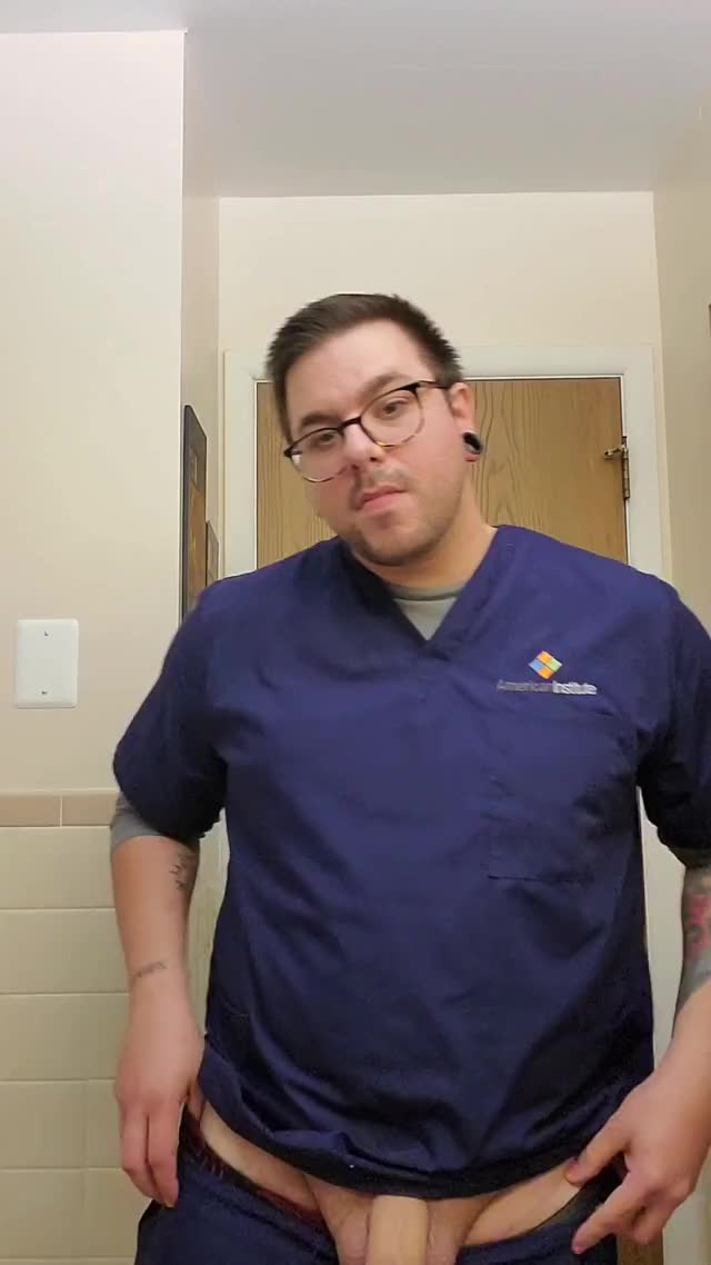 Was just fucking around and playing with myself for a few minutes in my scrubs. Full