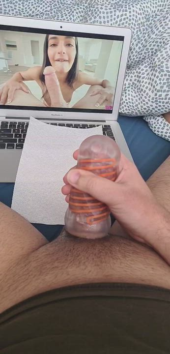 I wish it were you stroking my cock! [m]
