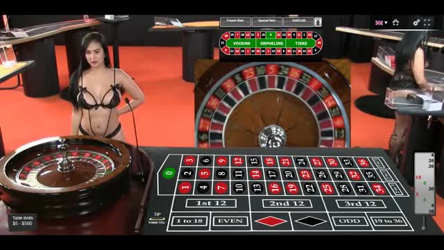 Sexy Dealer(Croupier) Myla Shows Her Big Tits | Online Roulette