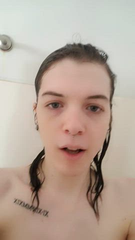 amateur autumn rain big tits cock cute mtf shower teen tgirl trans woman clip