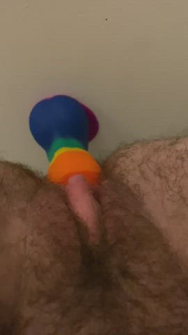I love when he teases my hard cock with his 🥰