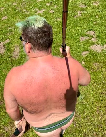 amateur ass bear gay jock outdoor public workout clip