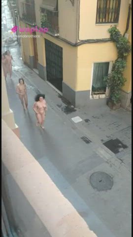 naked nude public clip