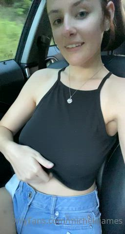 big tits car piercing clip