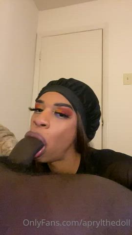 blowjob ebony tightlipsbigdick trans trans woman clip