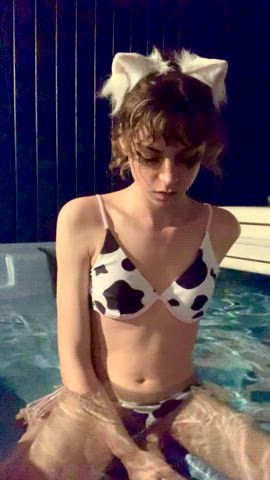 would u meet this cute femboy in the hotel hot tub after dark? ;)