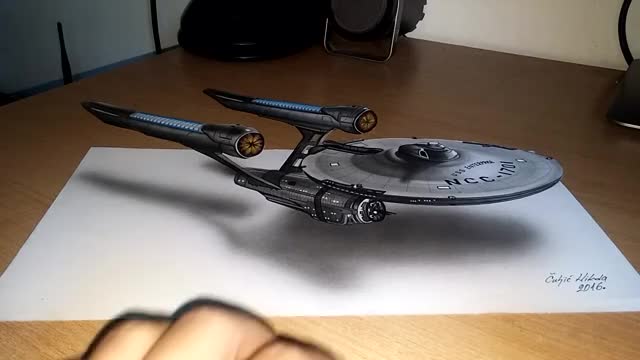 3D Enterprise Star Ship from all angles ?