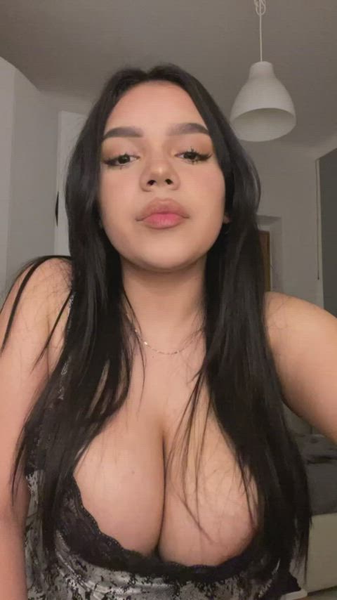 This Latina Girl wants to play with her big boobs everyday