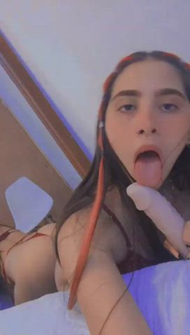 Ass Blowjob Dildo Latina Long Tongue Model Webcam Wet Pussy clip