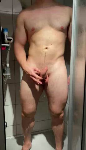 BWC Big Dick Body Bodybuilder Little Dick Muscles POV Shower clip