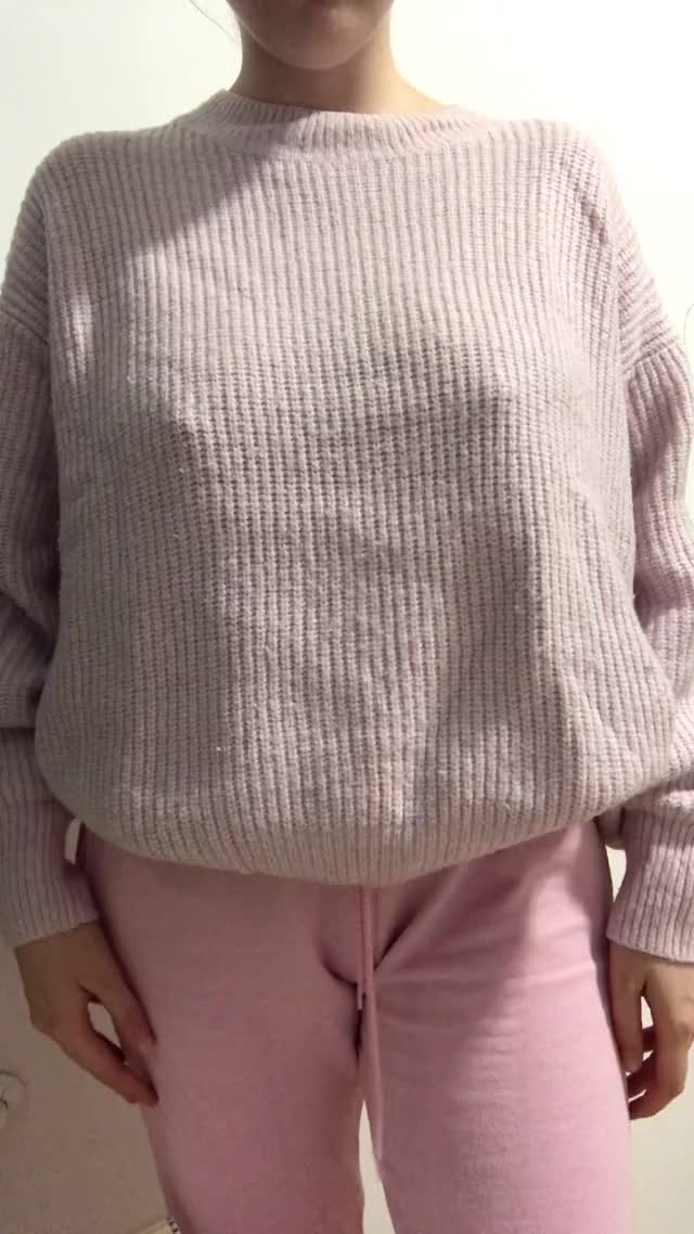 Big sweater, no bra kind of day :) [oc]