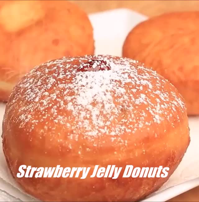 Strawberry Jelly Donuts (Sufganiyot)