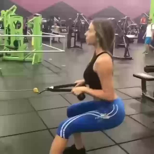 Sexy girl in the gym
