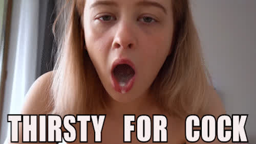 caption cum cum in mouth cumshot eye contact lips teasing tongue fetish clip