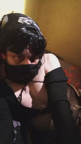 Crossdressing Fishnet Sissy Stockings clip