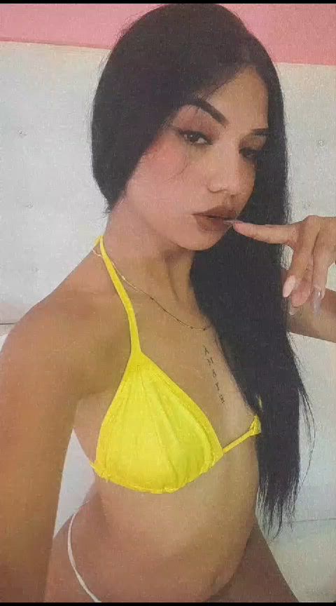 camgirl latina lingerie long hair sensual tattoo teen tits webcam clip