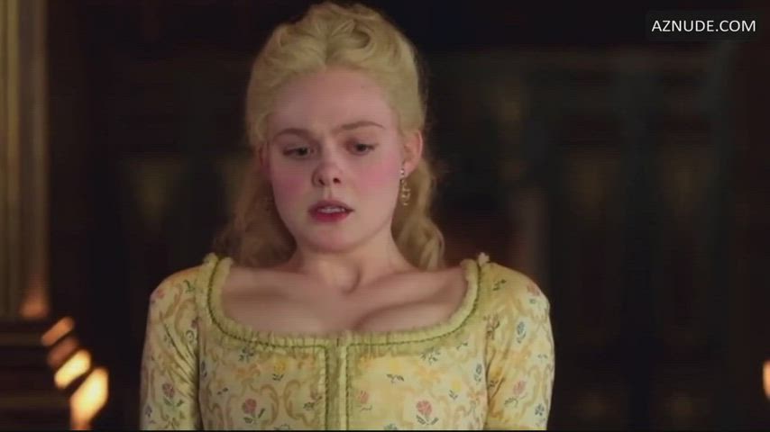 blonde celebrity cunnilingus dress elle fanning moaning orgasm small tits softcore