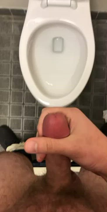 Horny at work. Bathroom release :)