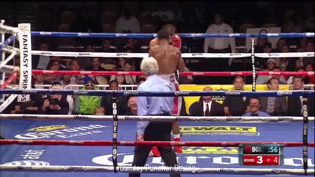 Errol Spence lands 4 uppercuts in a row to put down Jonathan Garcia (Spence's pro