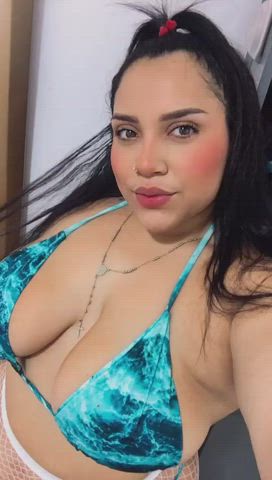 bbw big tits bra hotwife natural tits panties webcam clip