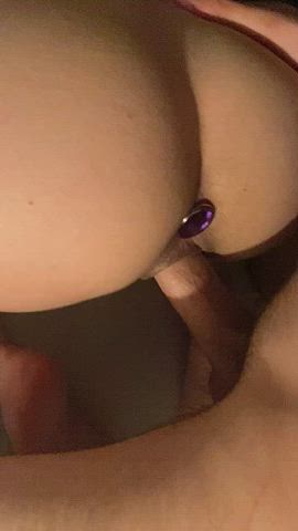amateur anal play butt plug couple doggystyle homemade pussy real couple r/lipsthatgrip