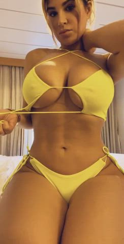 Big Tits Bikini Fake Boobs clip