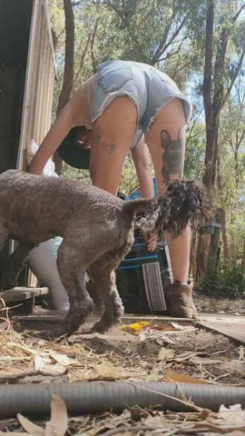 bending over country girl non-nude clip