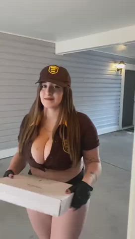 delivery tits titty drop clip