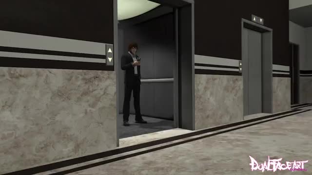 Honoka gets horny in the elevator