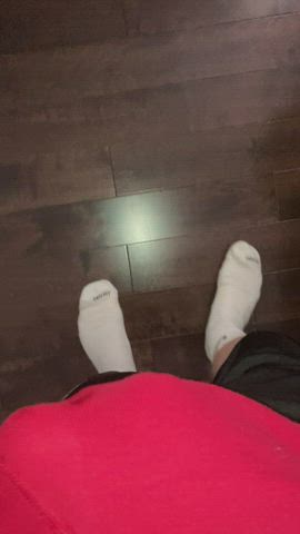 Had to wipe up the cum that leaked through my underwear with my sock!