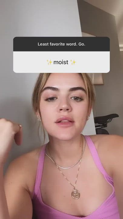 Cleavage Lucy Hale Spandex clip