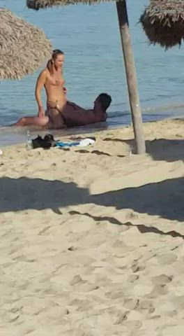 Caught in the act at the beach