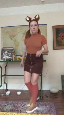 cosplay cute redhead socks clip