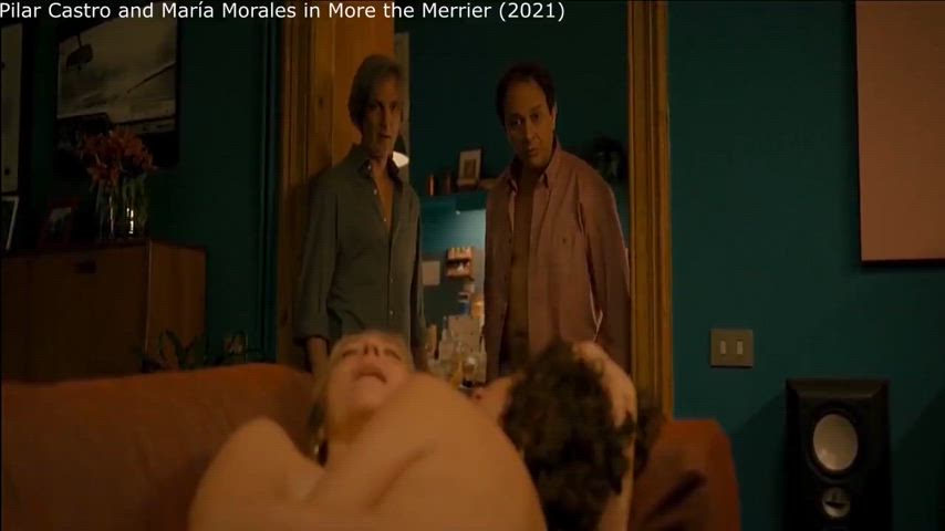 Wives Pilar Castro and María Morales cuck their husbands in More the Merrier (2021)