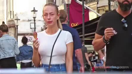 Braless Erect Nipples Public clip