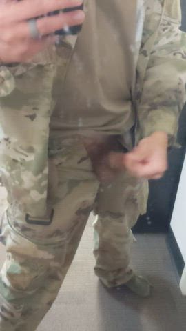 Army Cock Cum Gay Military Uniform clip