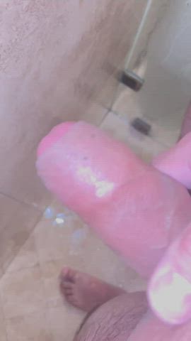 cum cumshot male masturbation moaning pulsating shower solo clip