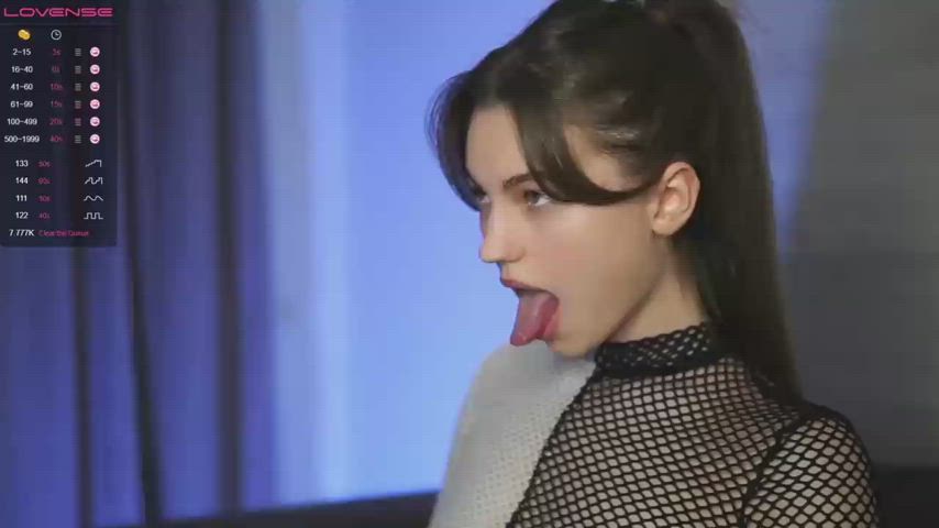 licking lips sensual clip