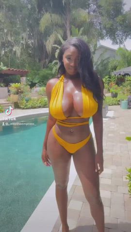 big tits bikini ebony huge tits natural tits clip