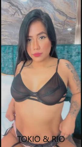 cute dildo natural tits clip