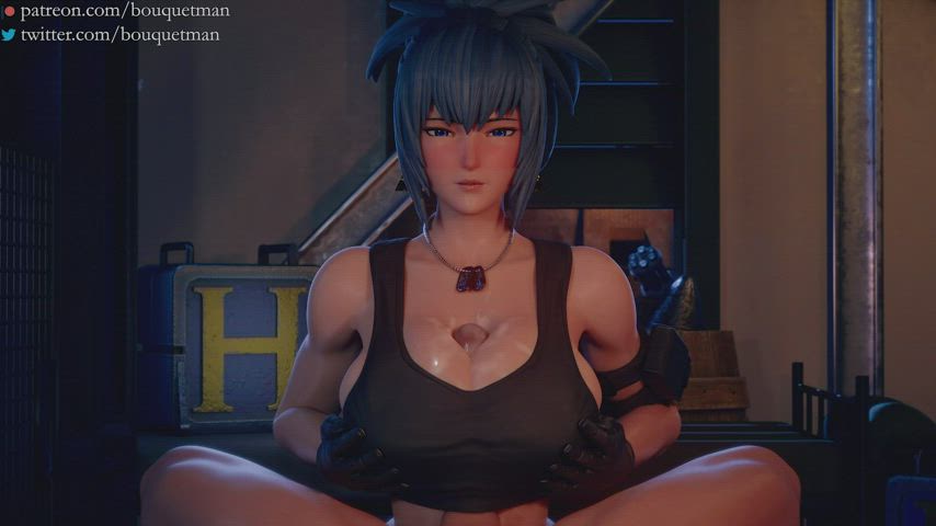 Leona Heidern - tit fucking, standing doggy against the wall and some Blood riot