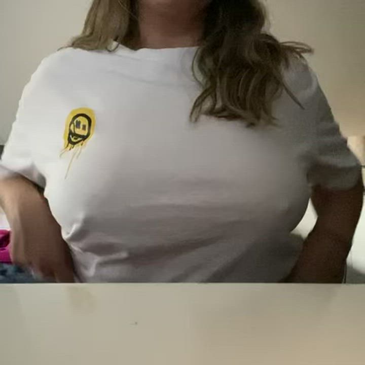 Shy girlfriend showing her tits for the first time