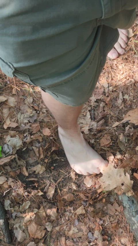 Little Barefoot walk in the woods.