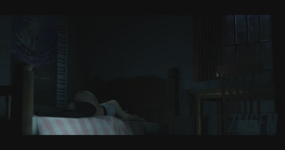 Animation Bed Sex Clit Rubbing Masturbating clip